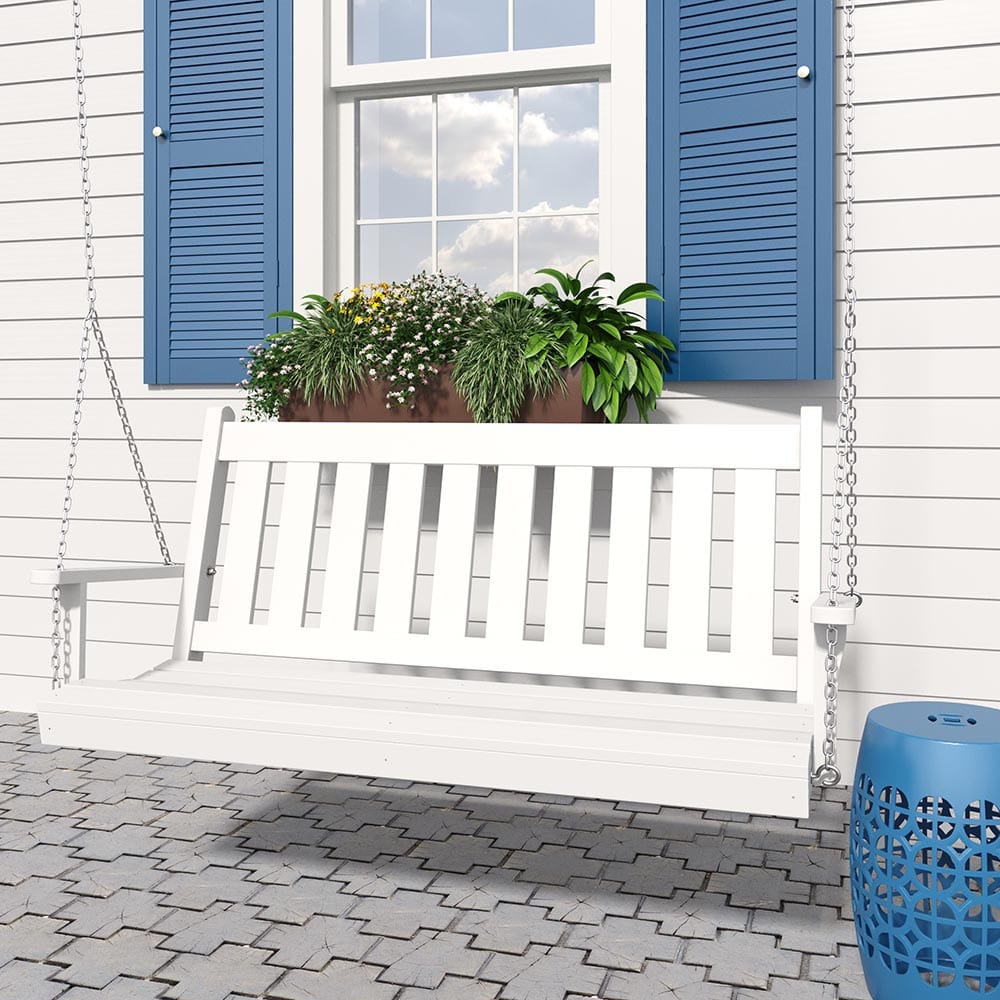Keystone Amish Co. 4 Foot Franklin Poly Composite Porch Swing, Black