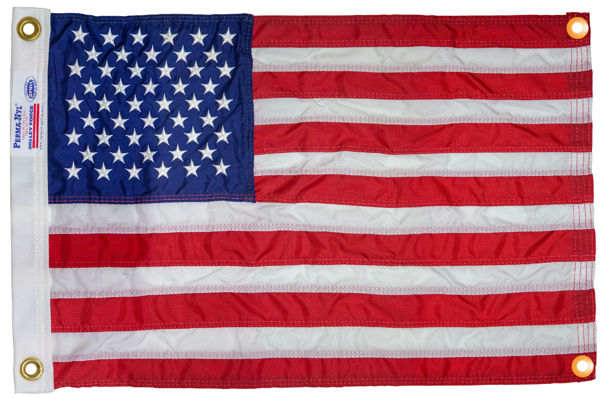 Nylon American Flag with Grommets Along Edges for Wall Hanging