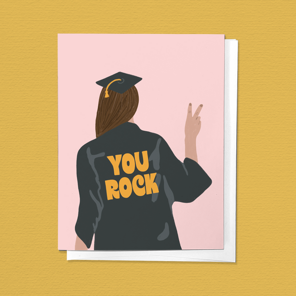 You Rock Graduation Congratulations College Greeting Card