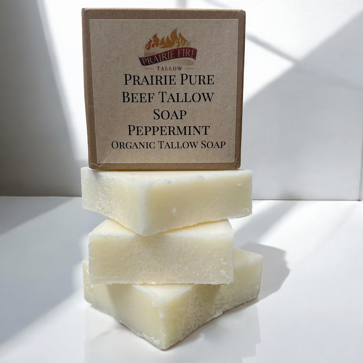 Pure Beef Tallow Soap Bar, (3 Pack) Made in USA -  Grass Fed and Finished - Face, Body and Hair - Cleans, Moisturizes, Soothes, and Hydrates. Natural and Organic
