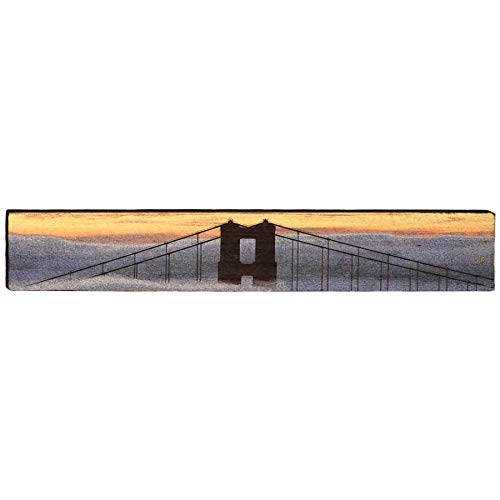 Golden Gate Bridge, California Home Decor Art Print on Real Wood