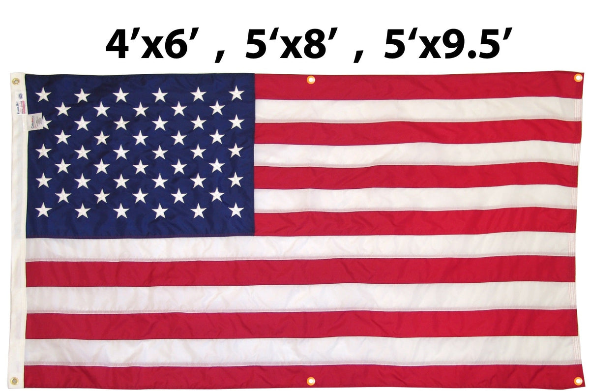 Nylon American Flag with Grommets Along Edges for Wall Hanging