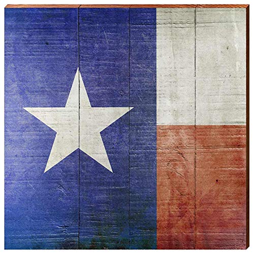 Texas Flag Home Decor Art Print on Real Wood