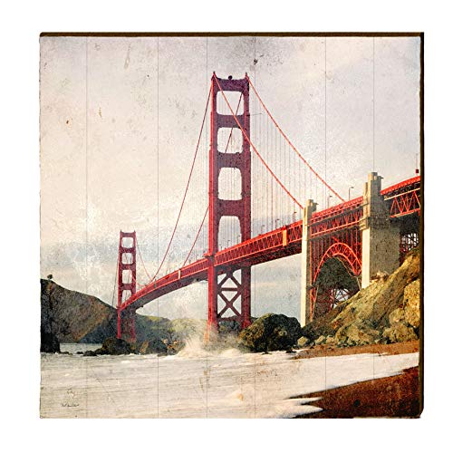 Golden Gate Bridge, San Francisco, CA Home Decor Art Print on Real Wood