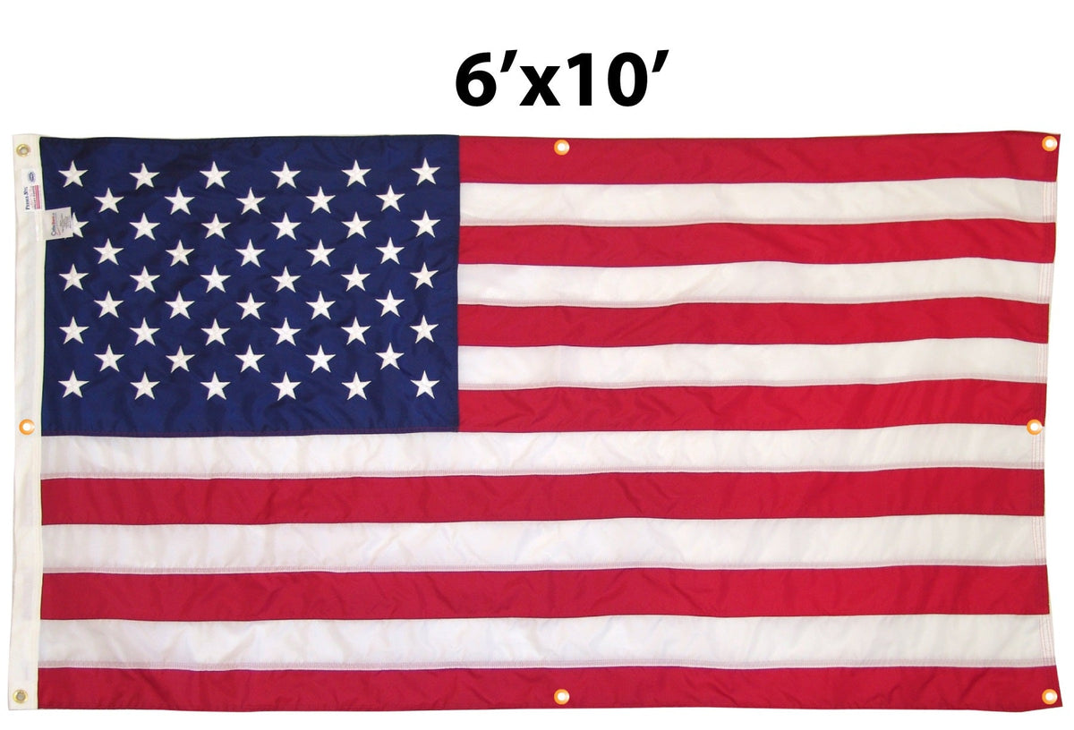 Nylon American Flag with Grommets Along Edges for Wall Hanging