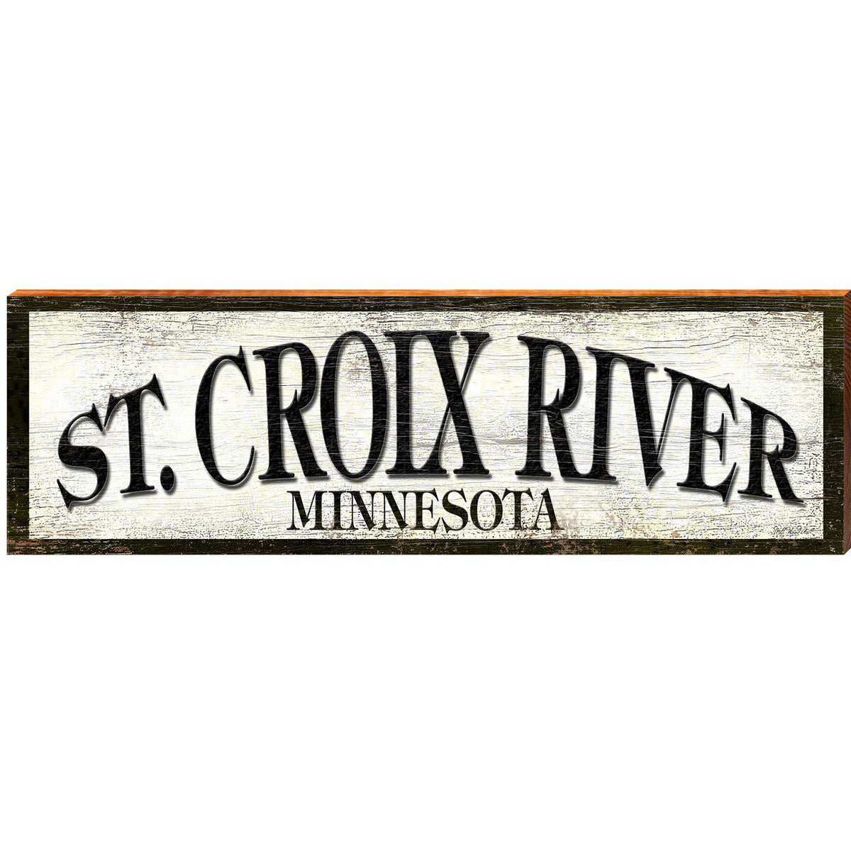 St. Croix River Minnesota Sign | Wall Art Print on Real Wood
