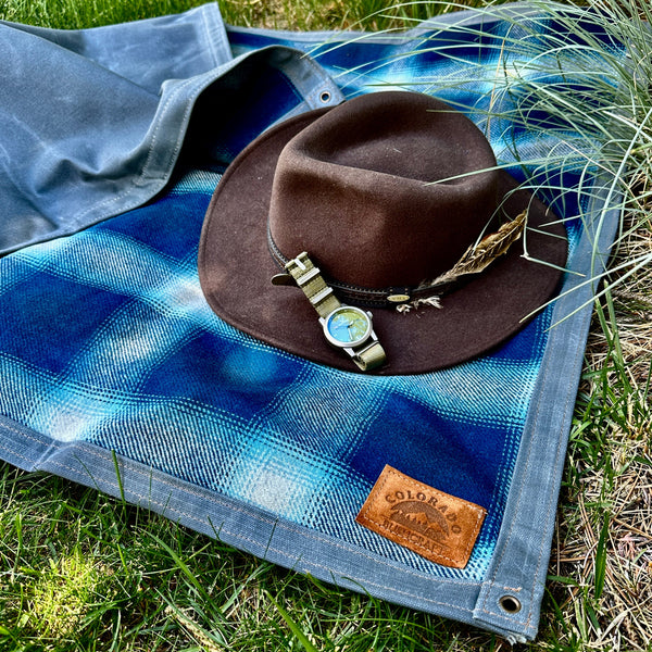 Extra Large Waxed Canvas and 100% Pendleton Wool Lined Bushcraft Ground Cloth