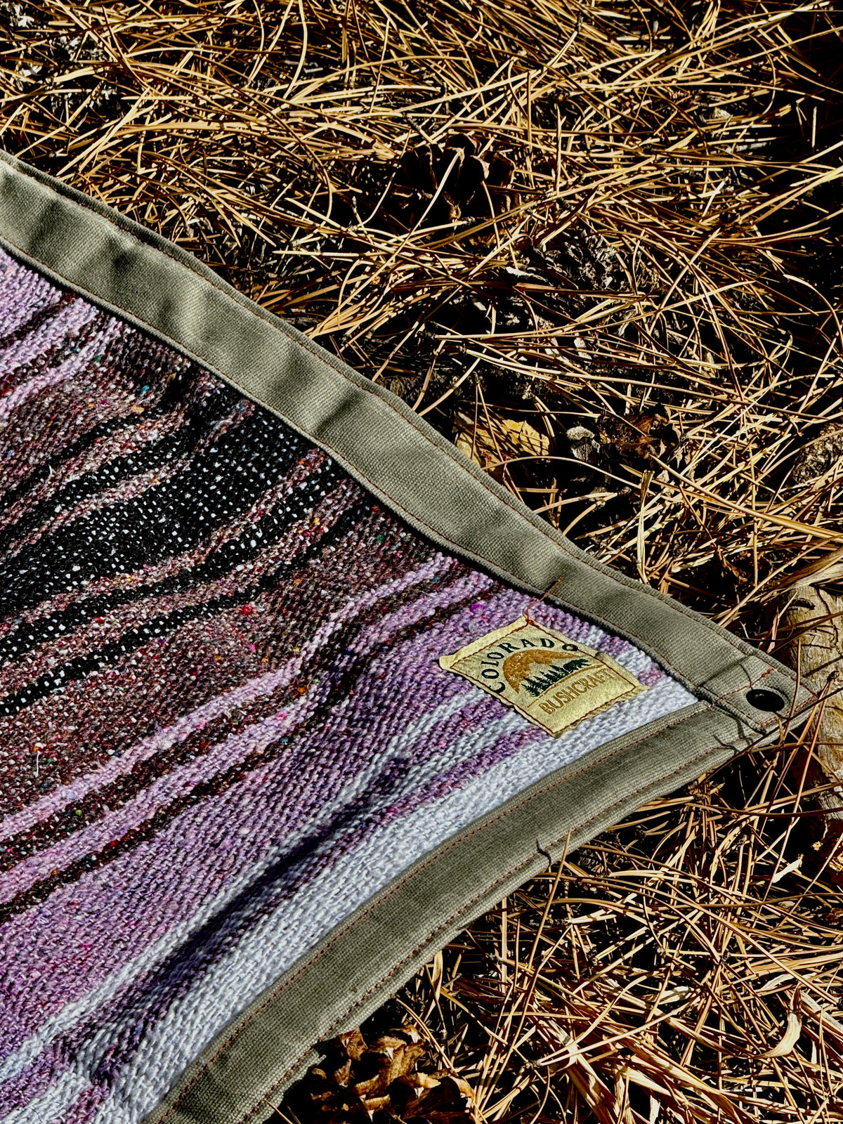 Extra Large Waxed Canvas and Mexican Falsa Lined Bushcraft Ground Cloth