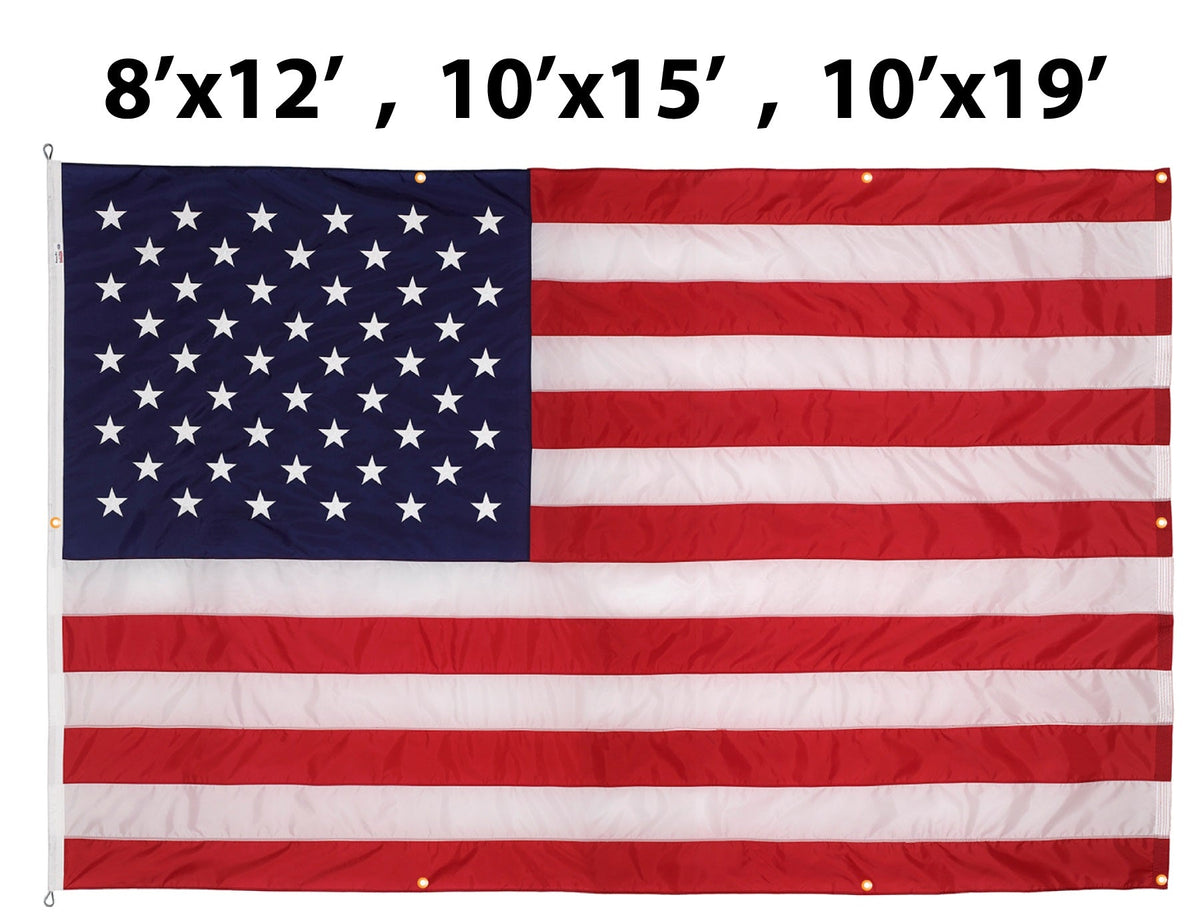 Nylon American Flag with Grommets Along Edges for Wall Hanging