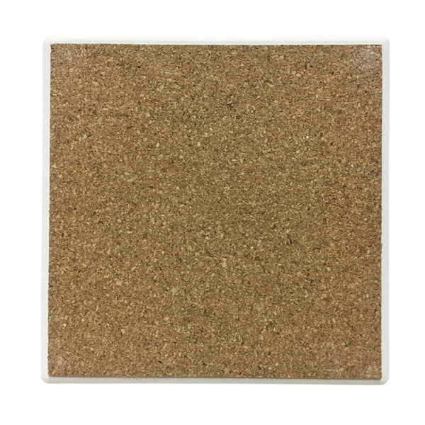 Alabama State Flag Coasters | Drink Coaster Set of 4 | Absorbent Ridged Ceramic with Cork Backing