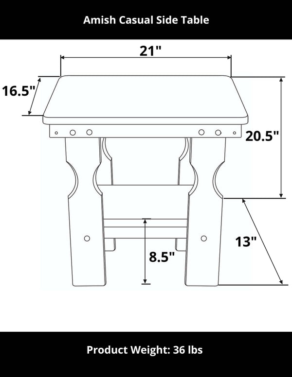 Amish Casual Heavy Duty Treated End Table
