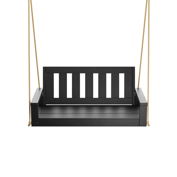 Porchgate Amish Heavy Duty 700 Lb 4-Foot Ardmore Porch Swing - Tricorn Black