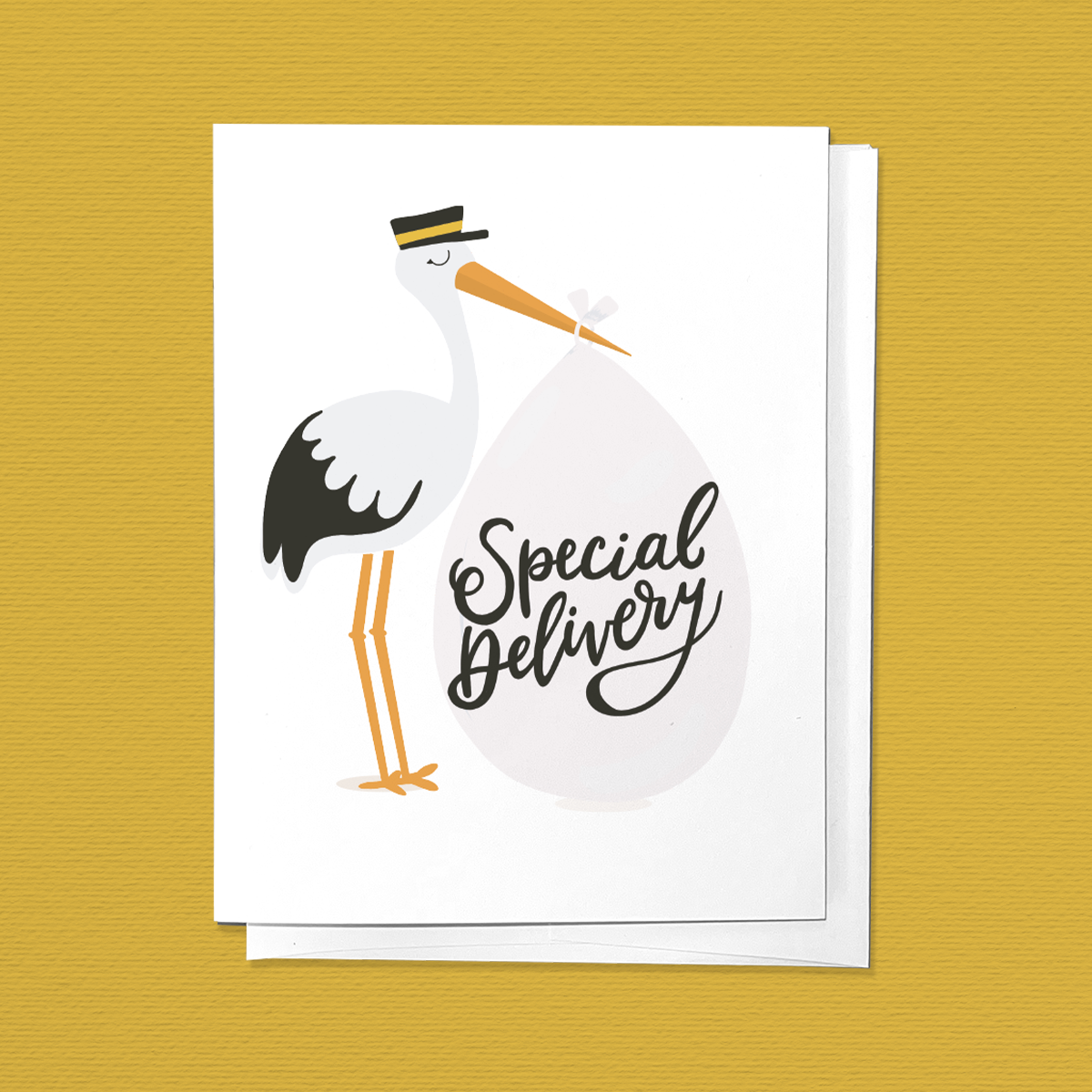 Special Delivery Stork Baby Newborn Congrats Greeting Card