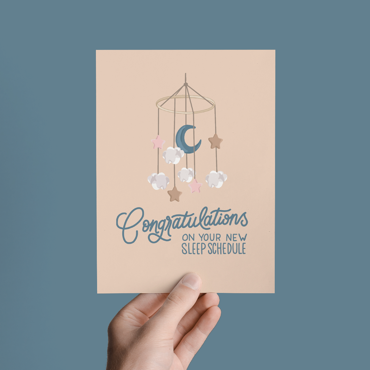Congratulations On Your New Sleep Schedule Baby Greeting Card