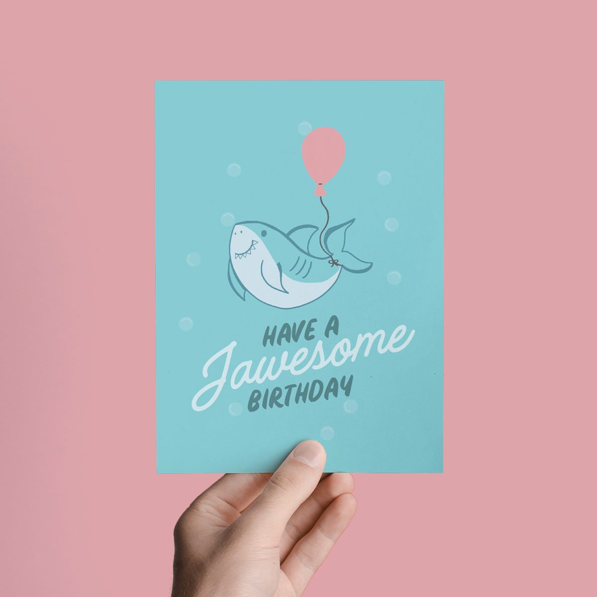 Have a Jawsome Birthday Shark Cute Congrats Greeting Card