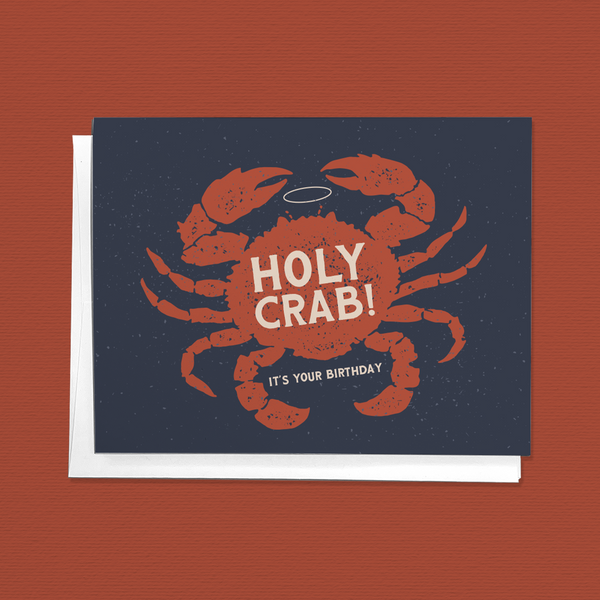 Holy Crab It's Your Birthday | Shellfish Greeting Card
