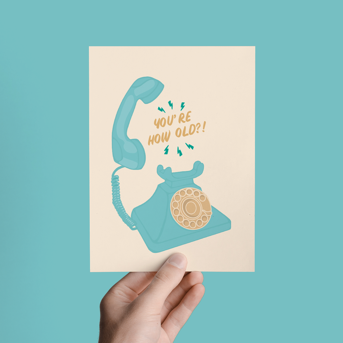 Rotary Phone Birthday Greeting Card