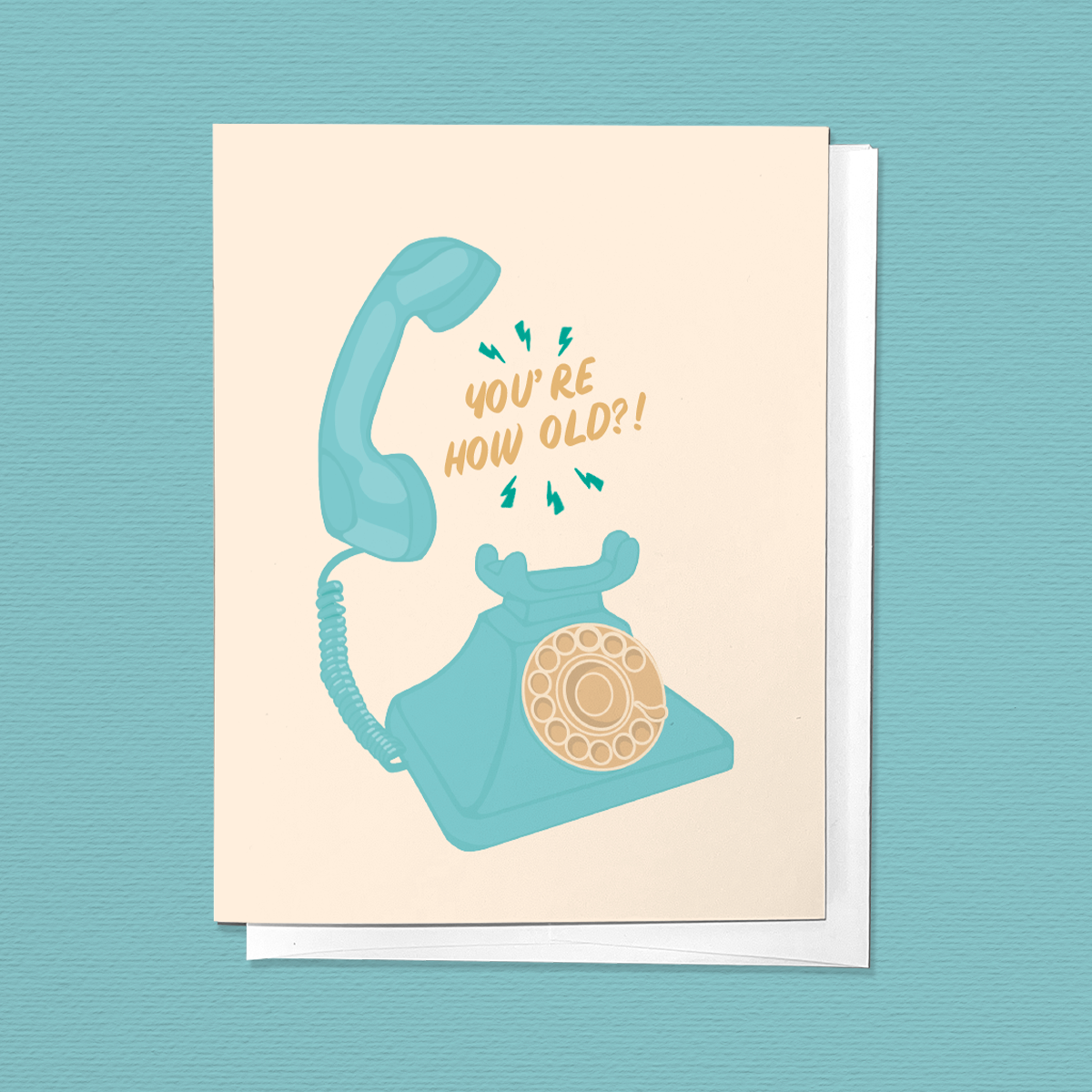 Rotary Phone Birthday Greeting Card