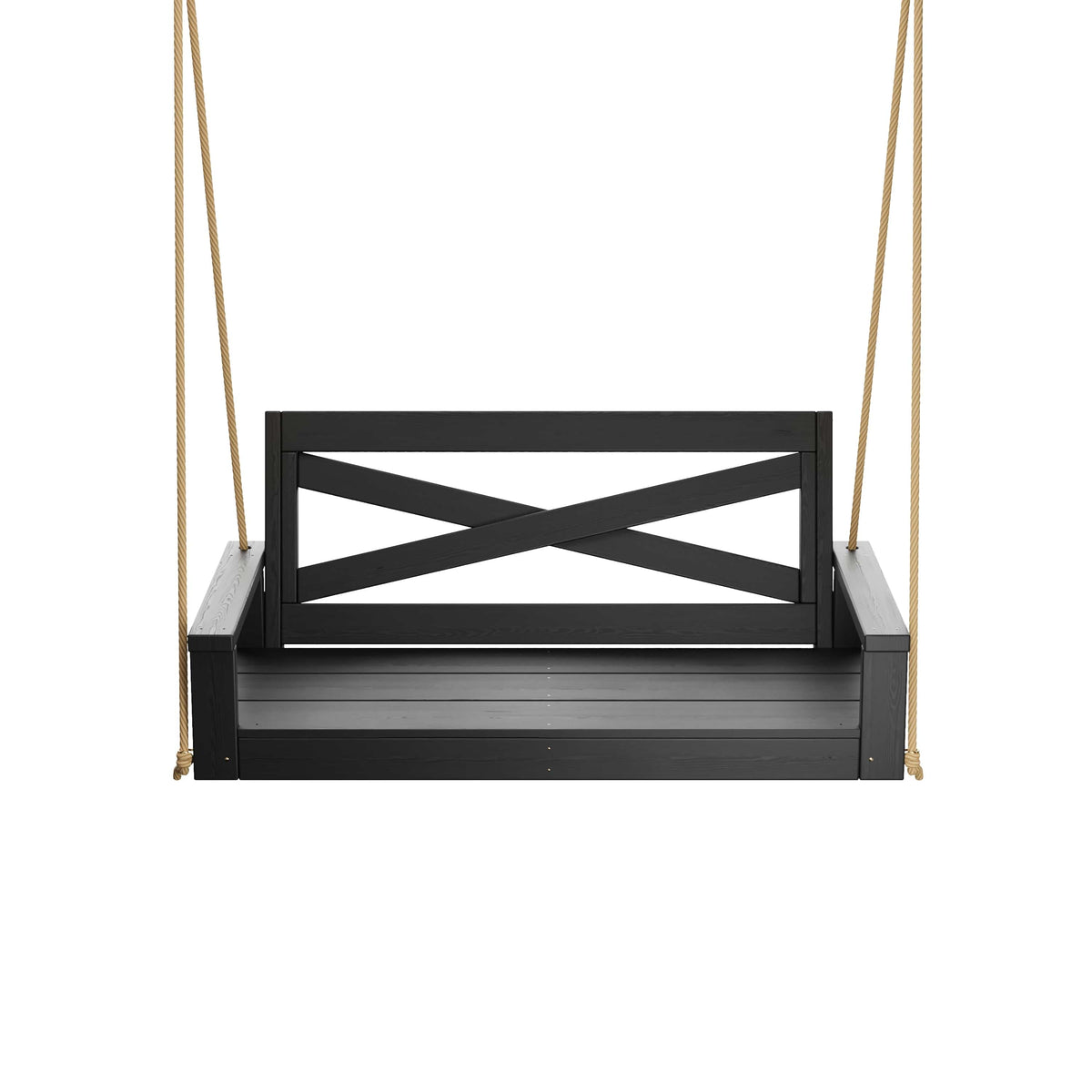 Porchgate Amish Heavy Duty 700 Lb 4-Foot Boardwalk Porch Swing - Tricorn Black