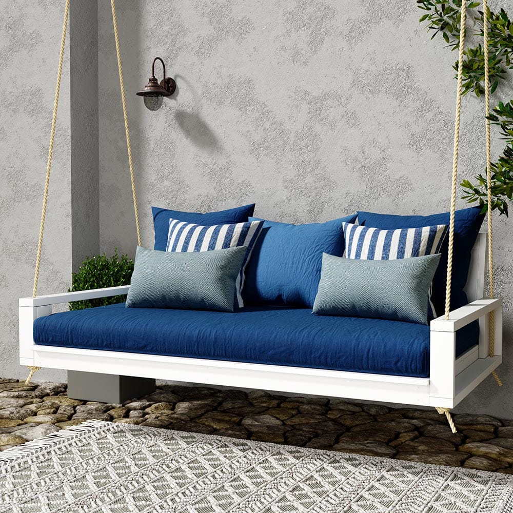 Amish Casual 4 Foot Uptown Porch Swing Bed in Pure White Paint