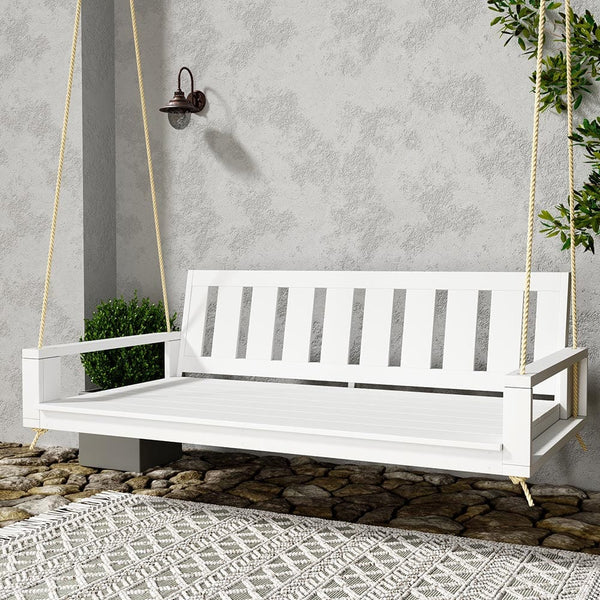 Amish Casual 4 Foot Uptown Porch Swing Bed in Pure White Paint