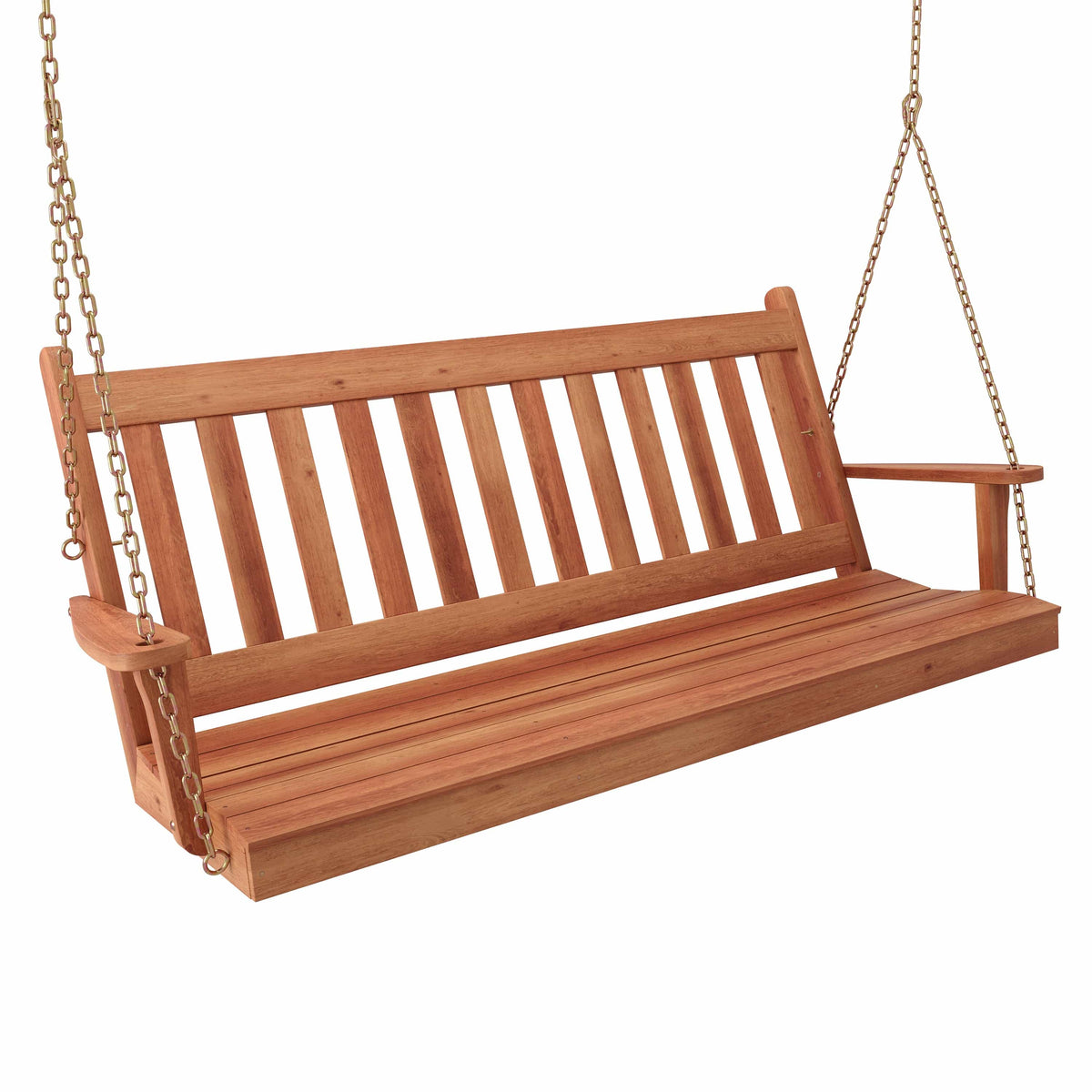 Keystone Amish Co. 4 Foot Franklin Red Cedar Porch Swing without Cup Holders
