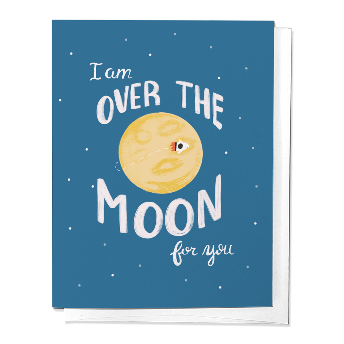 Over the Moon For You Congratulations Greeting Card
