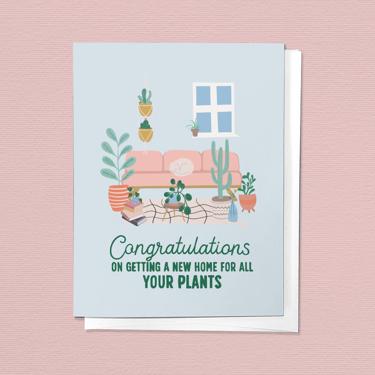 Congratulations on a New Home for All Your Plants Greeting Card