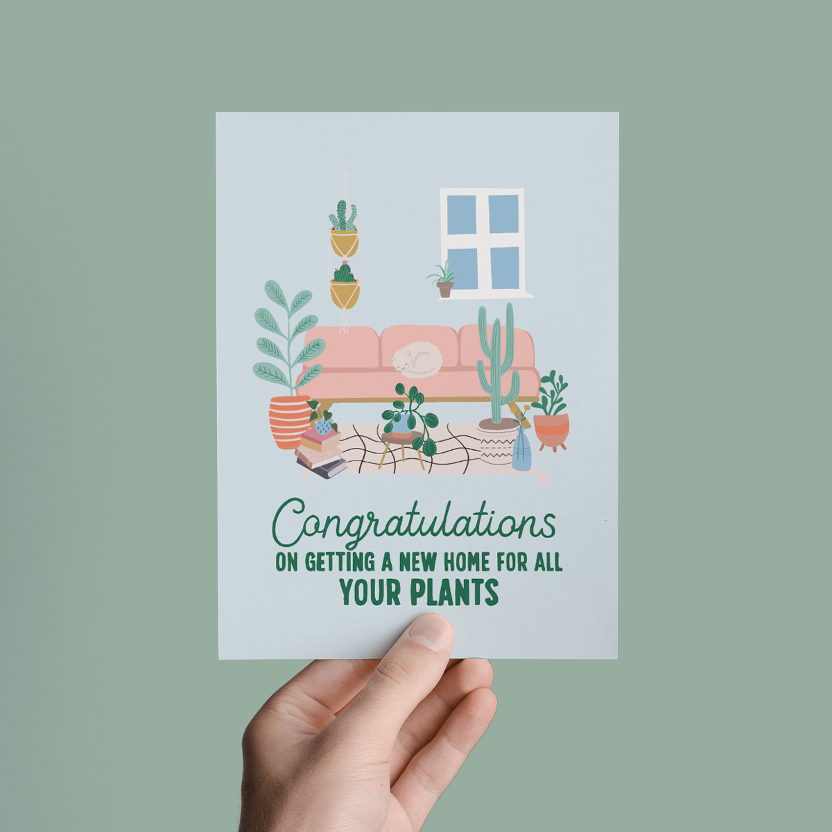 Congratulations on a New Home for All Your Plants Greeting Card