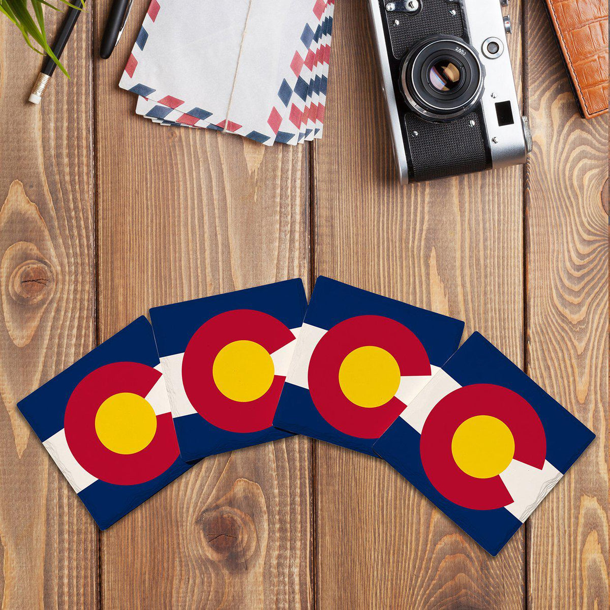 Colorado State Flag |Drink Coaster Set