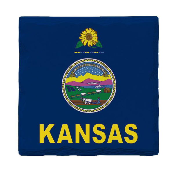Kansas State Flag |Drink Coaster Set