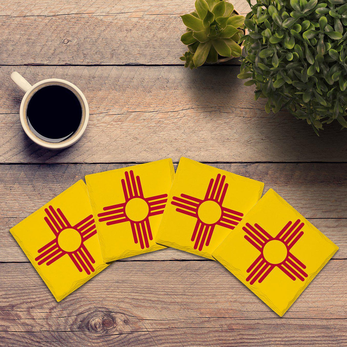 New Mexico State Flag |Drink Coaster Set