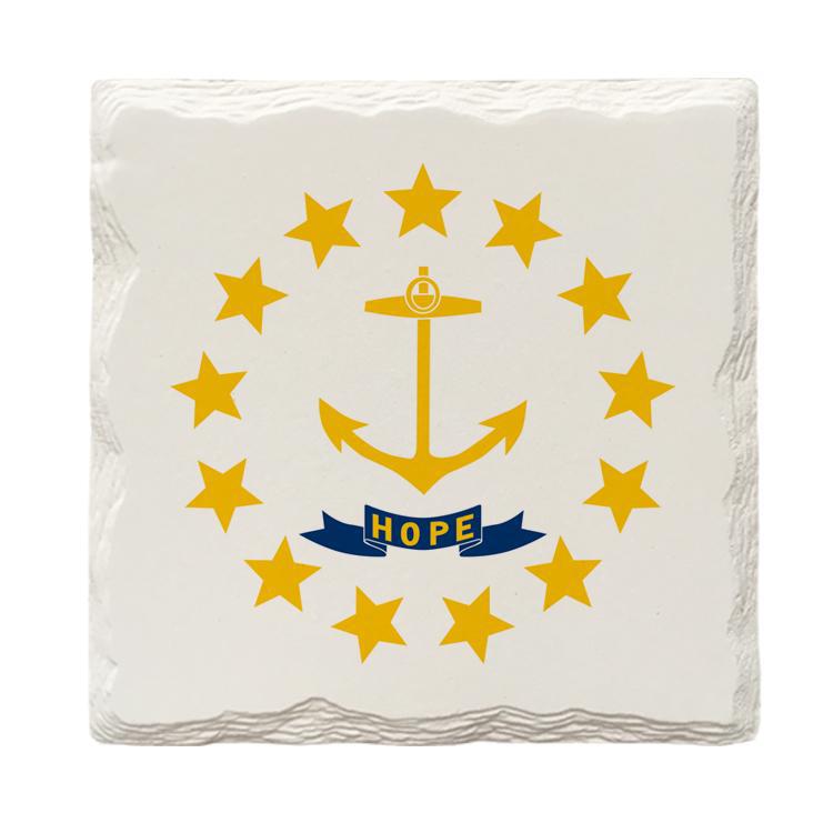 Rhode Island State Flag | Drink Coaster Set