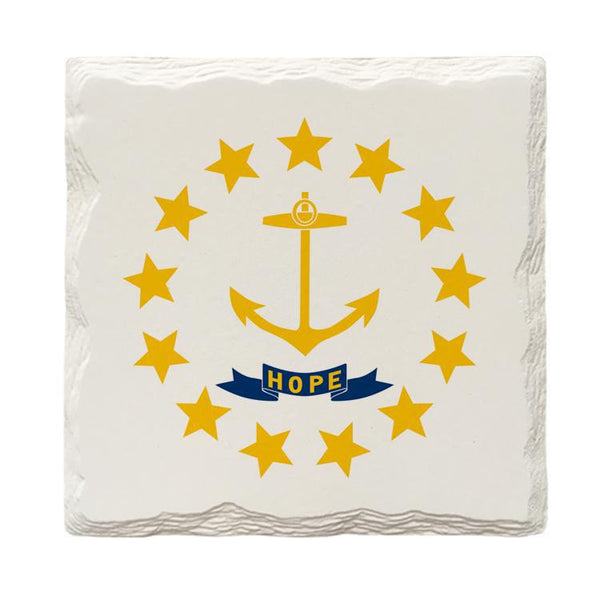 Rhode Island State Flag | Drink Coaster Set