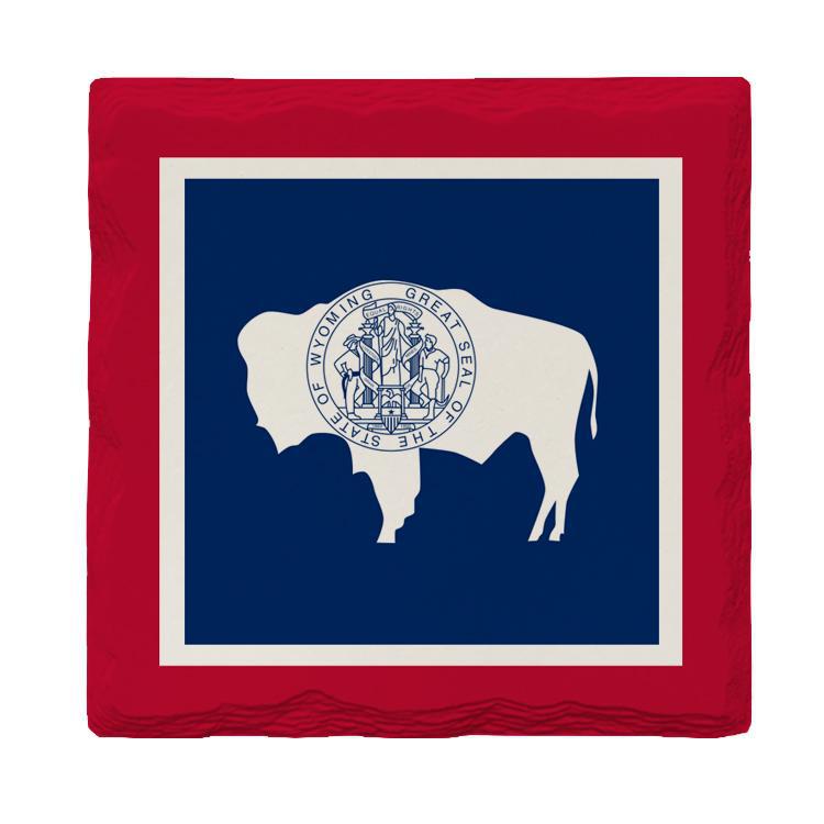 Wyoming State Flag | Drink Coaster Set