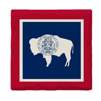 Wyoming State Flag | Drink Coaster Set