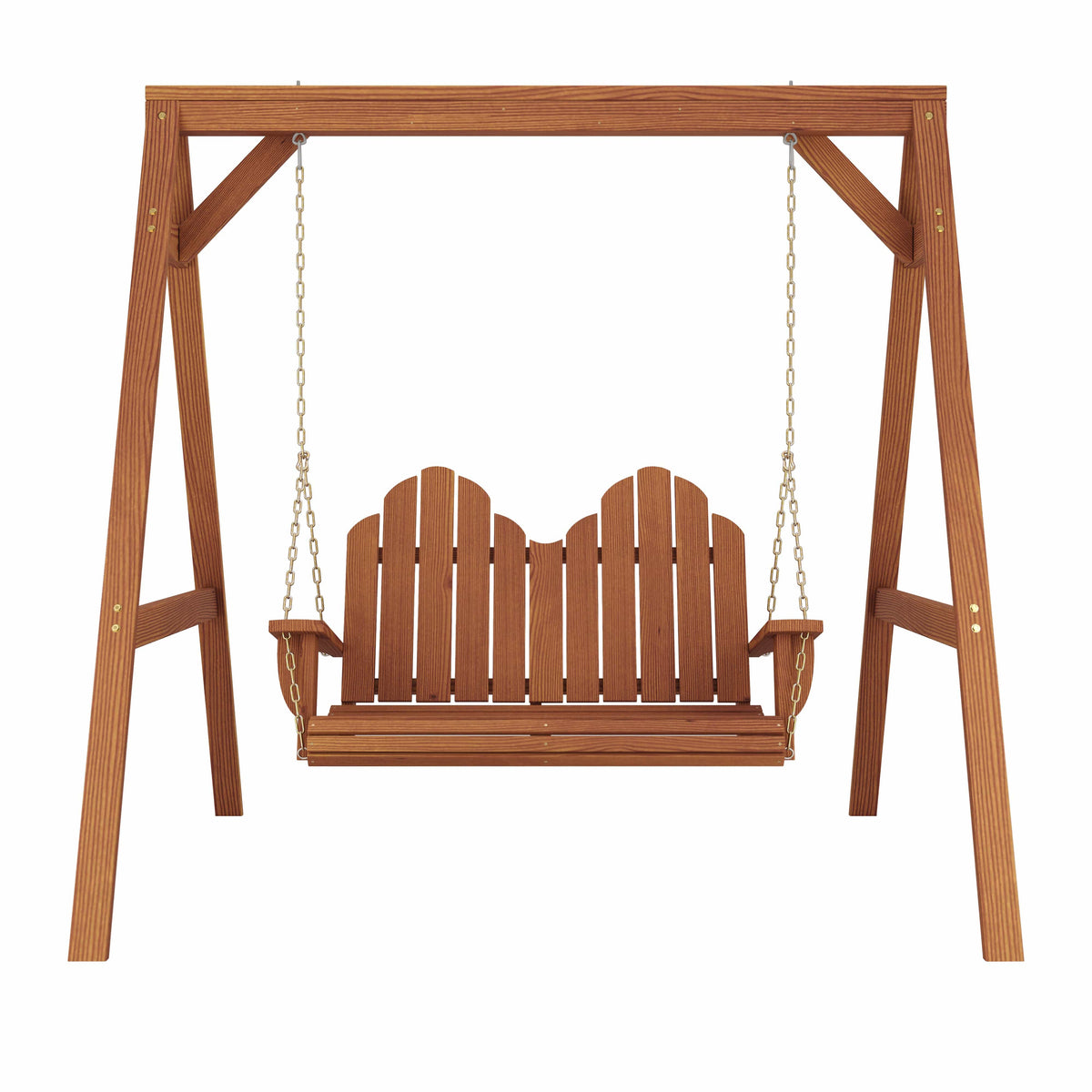 Amish Casual Adirondack Heavy Duty Swing with A-Frame Stand