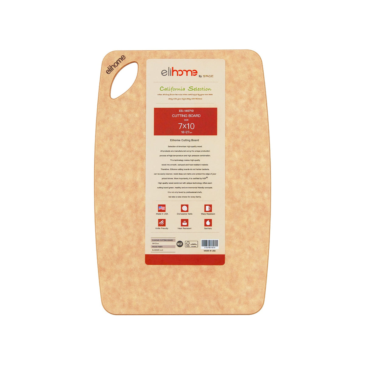 Classic Series 7 x 10 x 1/4 Cutting Board - Small