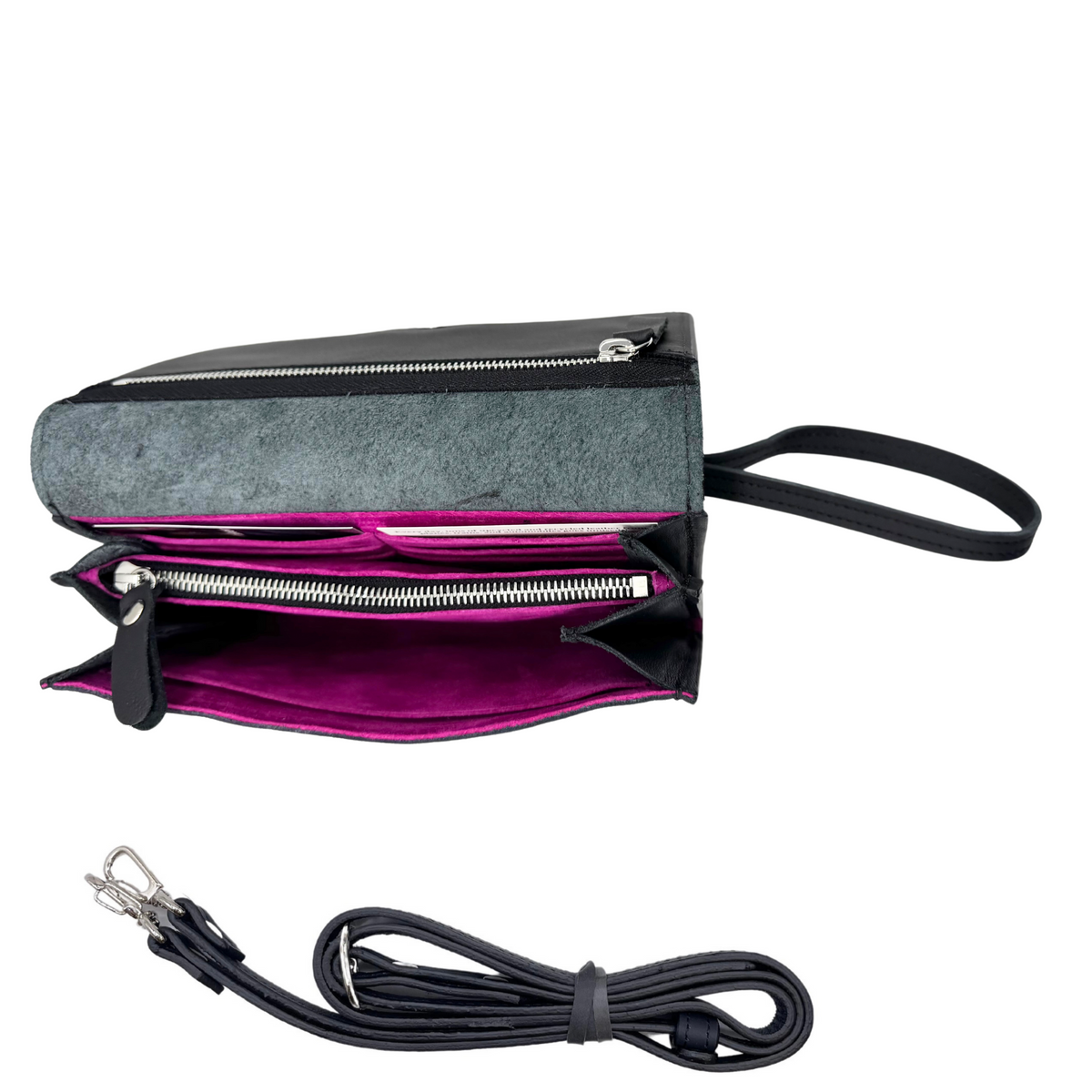 The Adeline Lux: Clutch and Cross-body - Leather