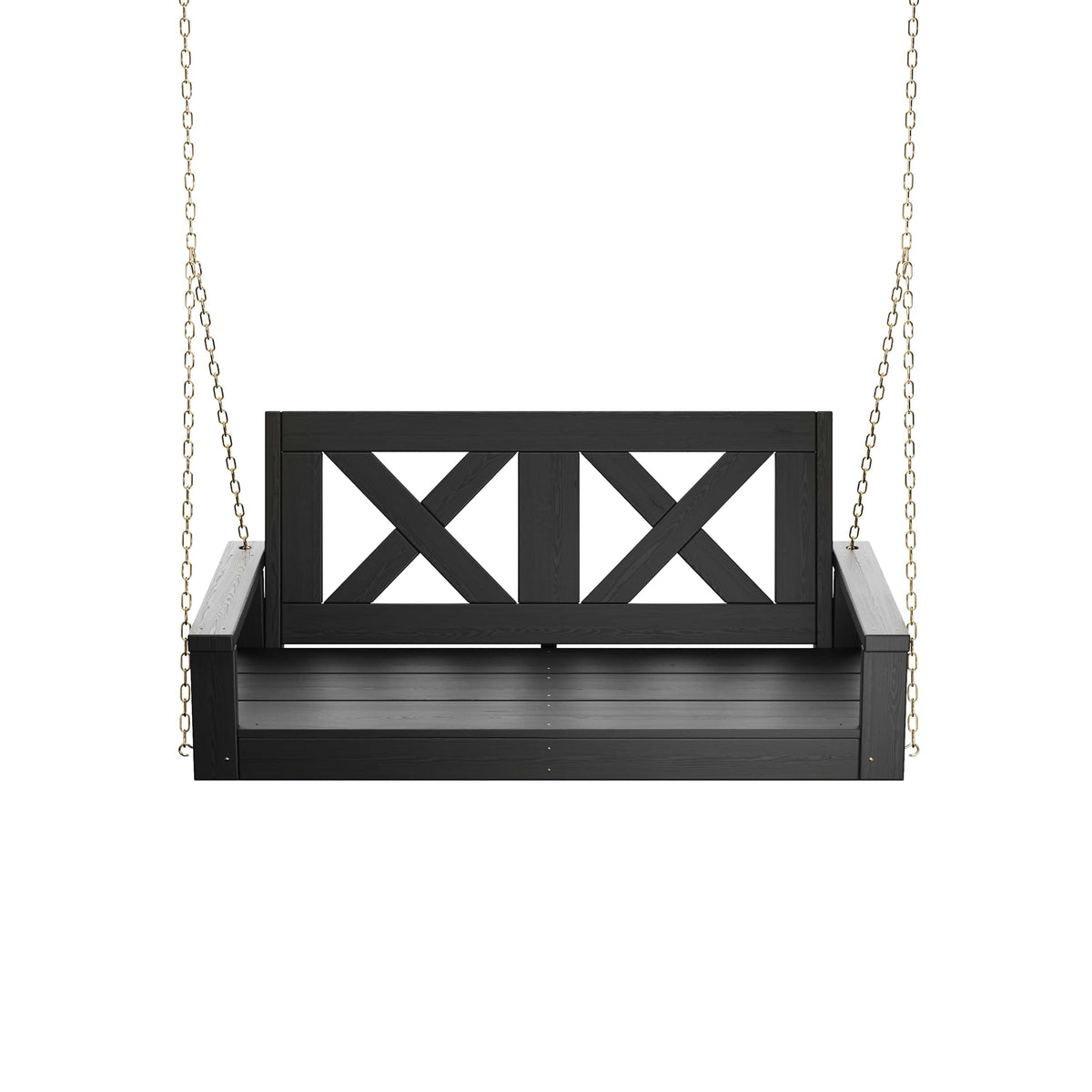 Porchgate Amish Heavy Duty 700 Lb 5-Foot Farmhouse Porch Swing - Tricorn Black