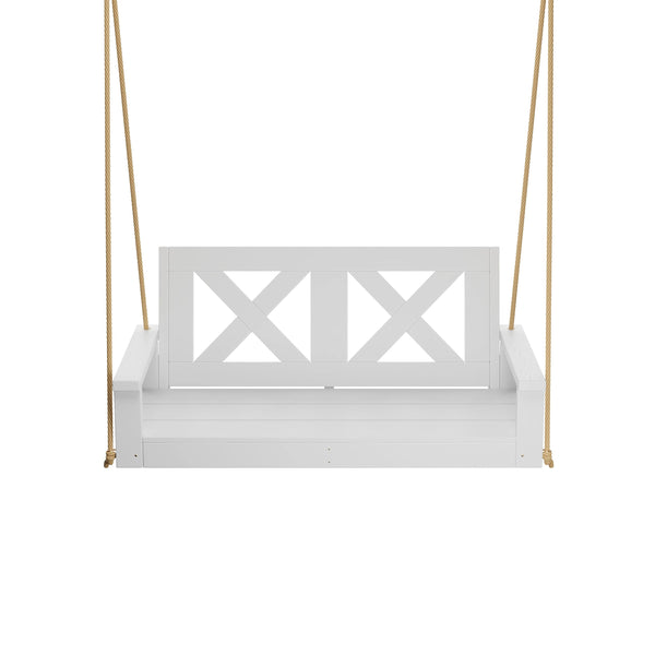 Porchgate Amish Heavy Duty 700 Lb 4-Foot Farmhouse Porch Swing - Pure White