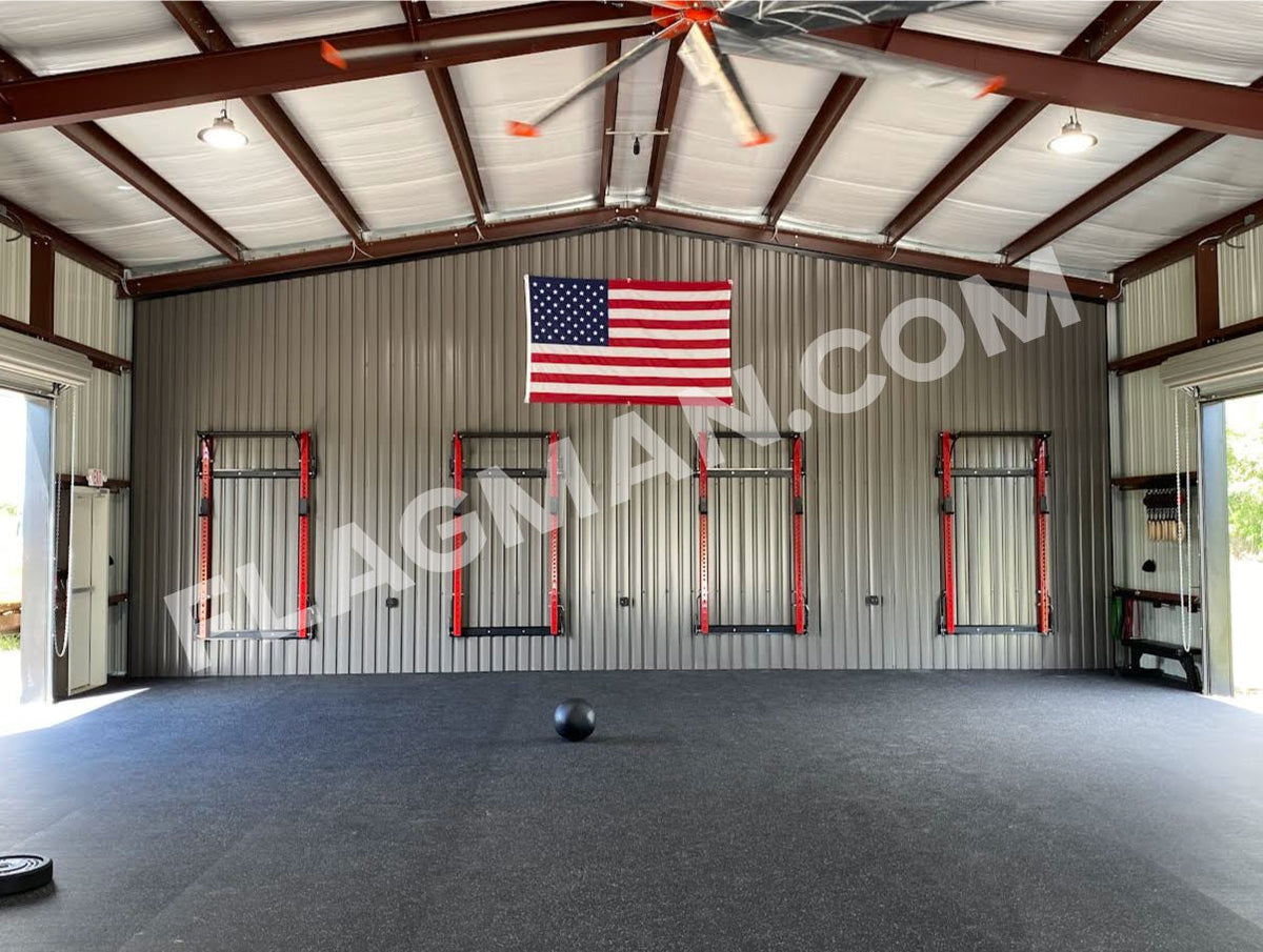 Nylon American Flag with Grommets Along Edges for Wall Hanging