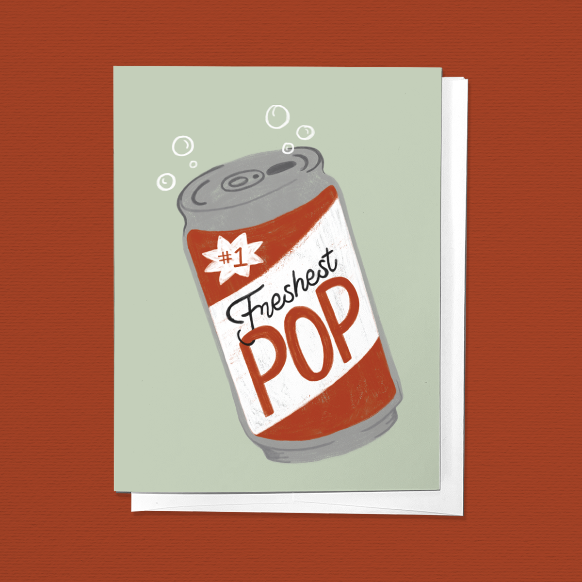 The Freshest Pop Soda Can Father's Day Greeting Card
