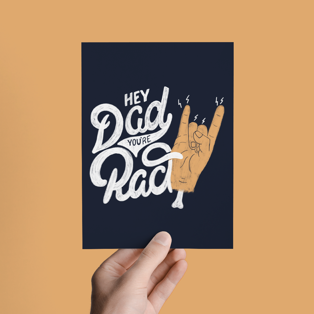 Hey Dad, You're Rad Father's Day Cool HolidayGreeting Card