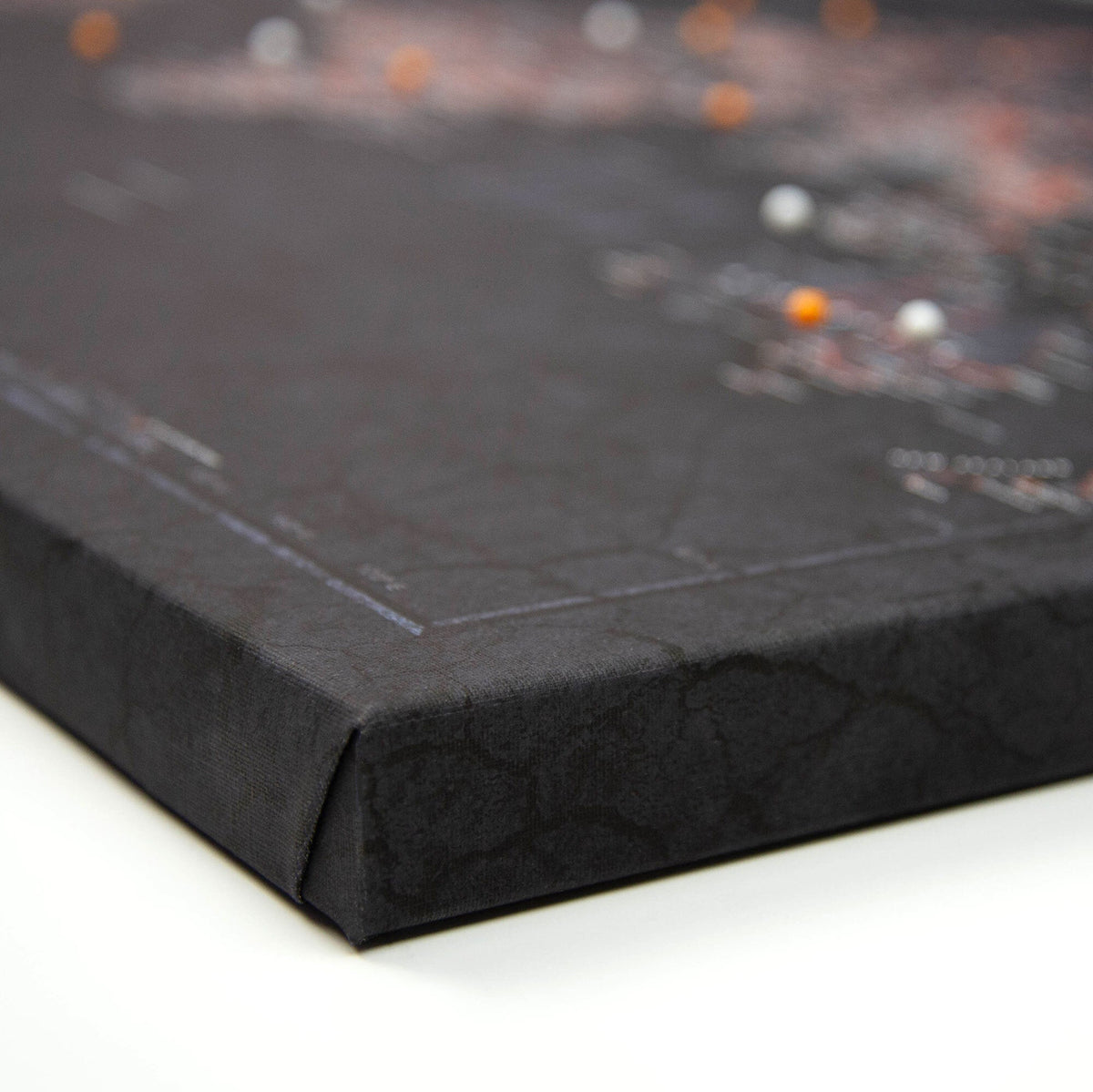 Push Pin World Map Pin Board - Obsidian Inferno - Pins Included!