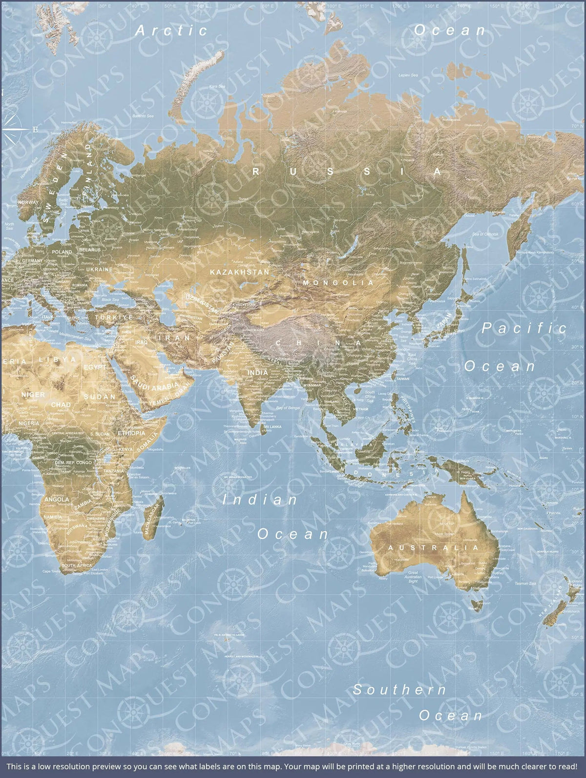 Push Pin World Map Pin Board - Natural Earth - Pins Included!