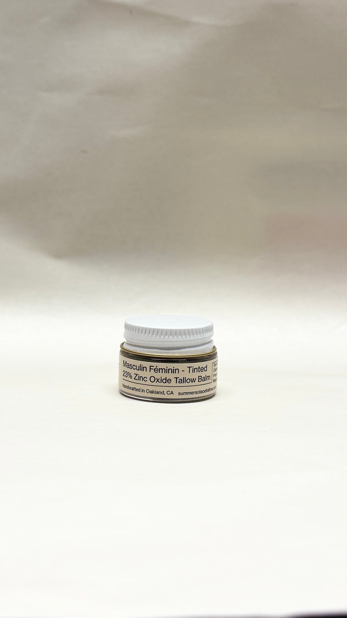 Zinc Tinted Balm – Regenerative Tallow | 23% Zinc Oxide (60 mL)