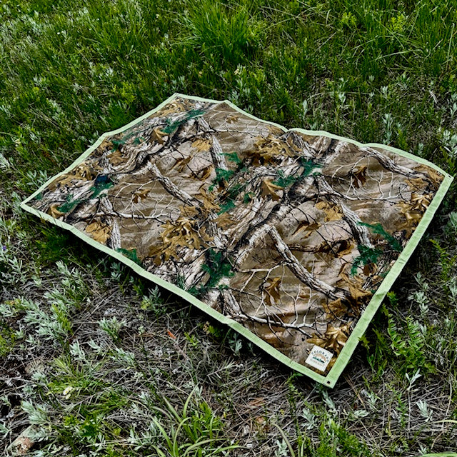 Extra Large Waxed Canvas and Realtree Xtra Lined Bushcraft Ground Cloth