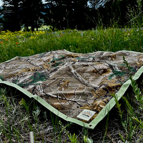 Extra Large Waxed Canvas and Realtree Xtra Lined Bushcraft Ground Cloth