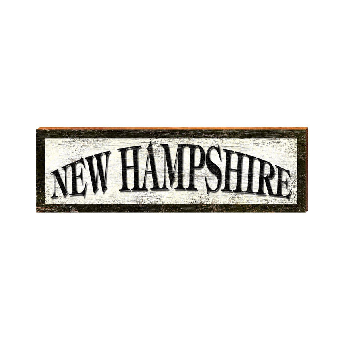 New Hampshire Sign | Wall Art Print on Real Wood